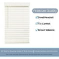 thumbnail image 4 of Lotus & Windoware Cordless 2" Faux Wood Room Darkening Horizontal Blind, 10" W x 72" L, Soft White, Smooth, 4 of 6