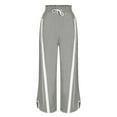 thumbnail image 6 of XFLWAM Women's Baggy Wide Leg Pants Casual Drawstring Elastic Waisted Barrel Trousers Contrast Color Workout Track Pants, 6 of 9