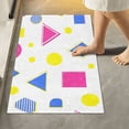 thumbnail image 2 of Yayeee Bath Rug for Bathroom Floor Non Slip Contour Fluffy Soft Absorbent Mat, 20"x24", Yellow Retro Round, 2 of 7