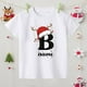thumbnail image 5 of Camisetas navideñas personalizadas con nombre e iniciales personalizadas, ropa infantil de manga corta, camiseta para niños y niñas, atuendo de fiesta, camiseta para niños, 5 of 5