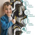 thumbnail image 3 of Blackout Kids Curtains,Black White Gold Marble Pattern Childrens Insulated Curtains Set Of 2,Bedroom Essentials,Toddler Room Decor 52"x63", 3 of 5