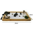 thumbnail image 3 of pitrice Zen Sand Garden for Desk with Rake Rocks and Bridge Tree Mini Sandbox Toys, 3 of 7
