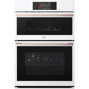 LG 30" Essence White Smart Combination Wall Oven, 6.4 cu. ft. Total Capacity with TurboCook Speed Oven, Air Fry & True Convection – WCES6428N