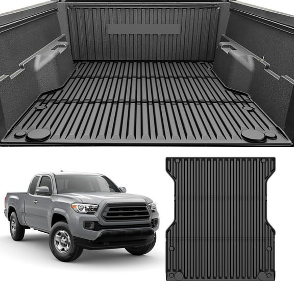 AOMSAZTO Truck Bed Mat for 2024 2025 Toyota Tacoma 5FT -Custom Fit All Weather Protection TPE Cargo Trunk Bed Liner for Toyota Tacoma Accessories