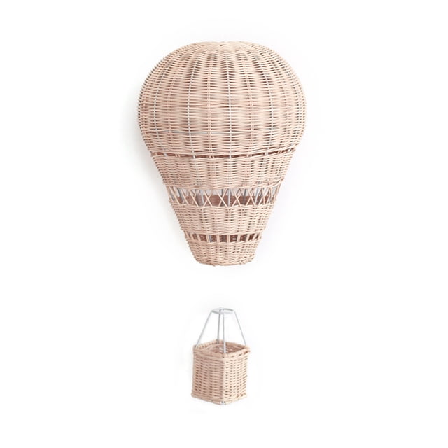 Decoración Hecha A Mano Para Habitación De Niños, Estilo Nórdico, Dormitorio Infantil, Jardín De Infantes, Globo De Aire Caliente De Ratán, Artesanía, Decoración Colgante De Pared Serendint HA020222-00