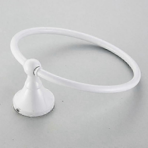 Towel racks holders towel holder wc bathroom bath towel hanger round white ring wall mount brass holders hand towel