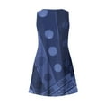 thumbnail image 6 of Difdany Women's Dresses for Beach Vacation Summer Boho Sundress with Pockets T-Shirts V Neck Tank Dresses Dark Blue S, 6 of 7