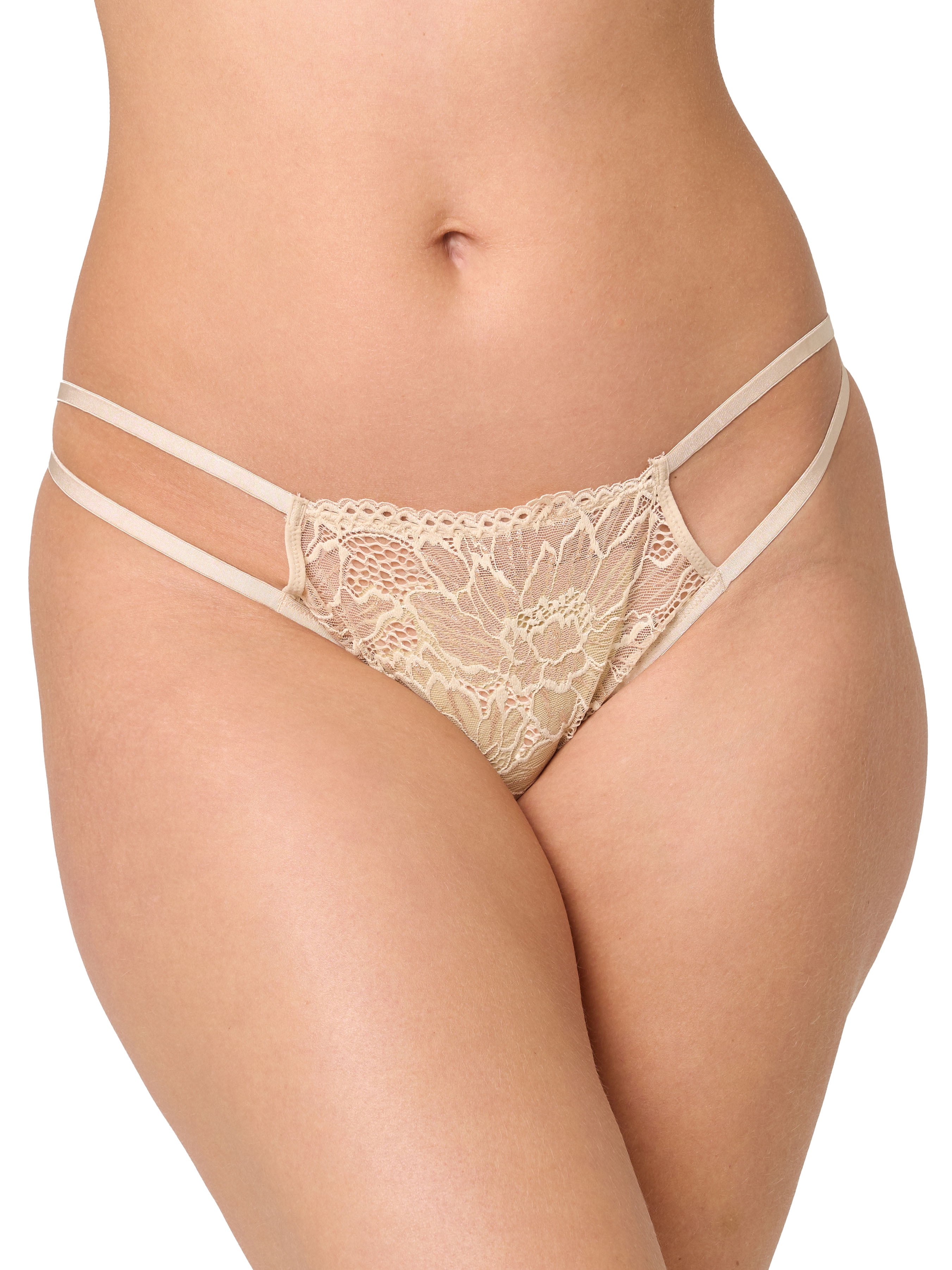 Adored by Adore Me Women’s Marley Strappy Thong and Elizabeth Brazilian Underwear, 2-Pack, Sizes S-XXXL