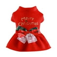 thumbnail image 4 of Naiyafly Dog Christmas Dress Winter Warm Princess Bowknot Skirt Puppy Clothes Outfit for Small Dogs, 4 of 6
