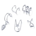 thumbnail image 1 of 5 Unids/set Oro Hoja Sin Perforación Oreja Puños/Pendientes De Cartílago Falsos Punk Ear Piercing-Clip/Mujeres De Puño De, 1 of 4