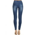 thumbnail image 4 of Jvini Women's Pull On Skinny Jeans Stretch Denim Jean Jeggings Regular Length Medium Blue Wash, 4 of 5