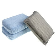 Auto Drive Microfiber Wax & Polish Applicator Pads & Bug Sponge 3 Pack