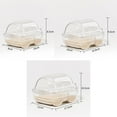 thumbnail image 6 of D-GROEE Pet Hamsters Bathroom Car Shape Hamster Toilet Cage Transparent Hamster Bathroom Box Anti-splash Hamster Sand Bath Guinea Pig Cage Hamster Accessories, 6 of 8
