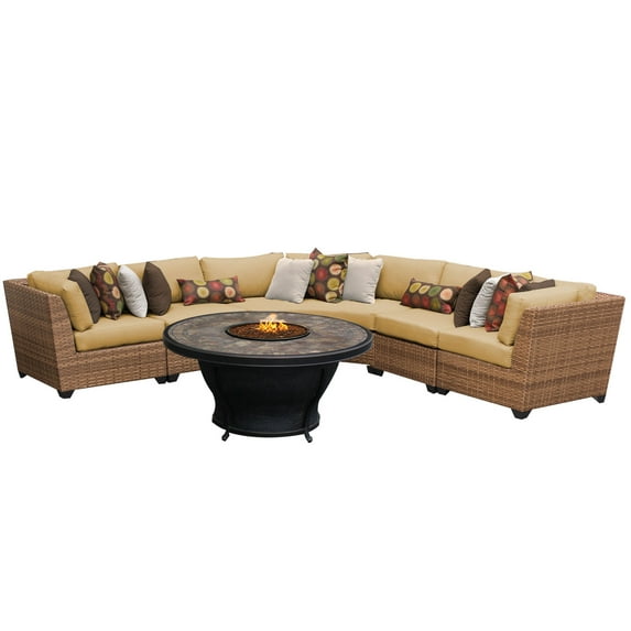 Tuscan 6 Piece Outdoor Wicker Patio Furniture Set 06k