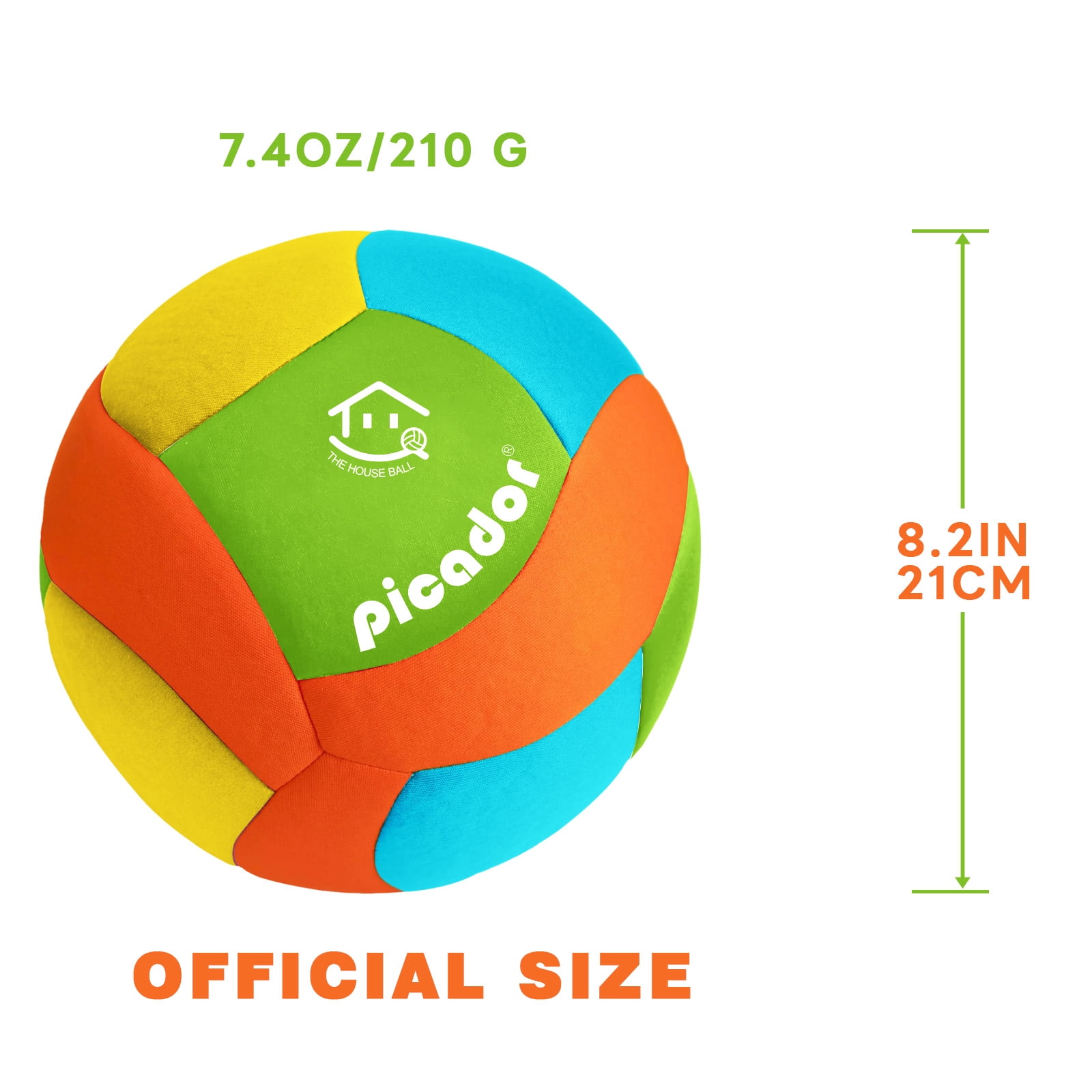 PP PICADOR Softy Volleyball, Indoor Silent Balls for Kids Girls Boys Practicing,  with Pump