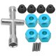 thumbnail image 4 of Adaptador de cubo hexagonal de rueda de 12 mm Juego de llaves cruzadas de tuercas de seguridad de brida M4 de 9 mm de espesor para coche RC 1/10 Azul, 4 of 10
