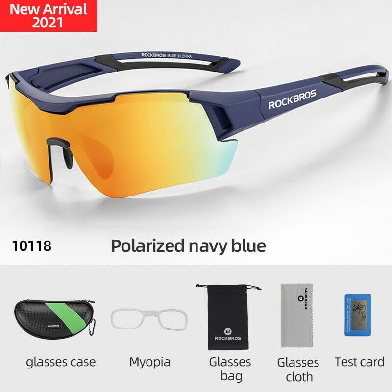 100% Polarized Semi-Rimless Glasses Riding Windproof Bike Sports Sunglasses 2021 