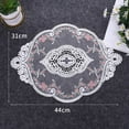 thumbnail image 2 of Rose Embroidered Tablecloth Lace Round Table Cover Wedding Party Dinner Decor White, 2 of 6