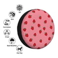thumbnail image 4 of KLL Strawberries Pattern 14-17 inch Spare Tire Cover Universal Wheel Protector for Truck SUV Trailer Camping Rv Tire Covers-15 inch, 4 of 6