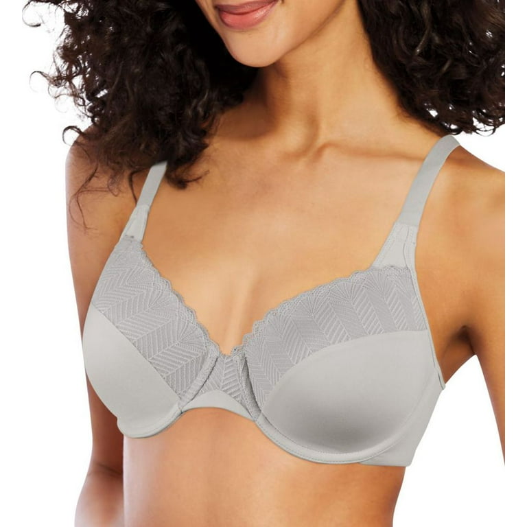 Women's Bali DF0082 Passion for Comfort Back Smoothing Underwire Bra  (Crystal Grey Lace 42D) 