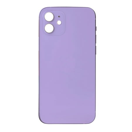 Replacement Back Housing Glass Cover With Larger Camera Hole For Apple iPhone 12 - Purple