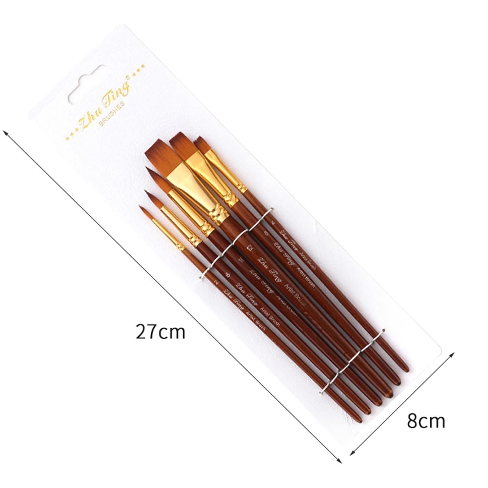 12pcs Professional Paint Brushes Nylon Hair Delicate Wooden Handle  Paintbrush Painting Brushes Kit Gift for Artists Children Adults for  Acrylic Oil Watercolor Gouache Body Face Miniature Det 