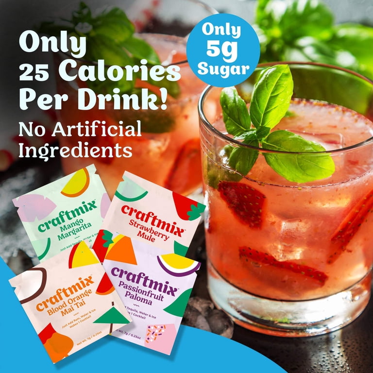Craftmix, Variety Pack, Makes 12 Drinks, Includes 4 Flavors, Vegan