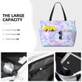 thumbnail image 3 of Large Beach Bags Water-resistant Sandproof - Rainbow Scales Cute Beach Tote Bags for Women with Zipper, 3 of 6