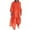 Orange B, variant on Lounge Sets for Women Fashion 2 Piece Round-Neck Solid Color Loose Long Sleeve Tops and Elastic Waist Long Pants Suit Matching Sets Women Clothing Orange B M