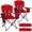 Red, variant on Camping Chairs for Adults 2 Pack, Folding Chair with 4-Can Cooler Bag & Cup Holder, Portable Heavy Duty Outdoor Chair with Mesh Back for Camping, Beach, Lawn, Fishing, Blue