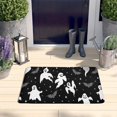 thumbnail image 2 of Halloween Ghosts Bats and Stars Flannel Non Slip Door Rugs,Washable Door Mats Indoor,Decorative Door Mats,Dirt-Resistant and Absorbent Doormat for Entrance,Bedroom,Kitchen,Bathroom,31.5x17in(80x43cm), 2 of 4