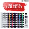 thumbnail image 2 of U.S. Art Supply Professional Juego de 36 colores de pintura Gouache en tubos grandes de 18 ml - Colores ricos y vivos para artistas estudiantes principiantes - Pinturas de retratos en lienzo - Rueda d, 2 of 7