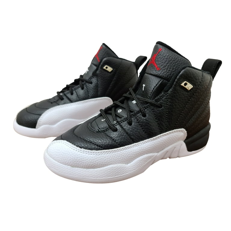 Little Kid s Jordan 12 Retro Playoffs Black Varsity Red White 151186 006 11.5 Walmart