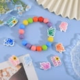 thumbnail image 4 of 11Styles Breast Cancer Butterfly Silicone Focal Beads Pen Beads Good Vibes Silicone Loose Spacer Beads for DIY DIY Necklace Bracelet Earrings Keychain Crafts Jewelry Making, 4 of 6