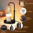 thumbnail image 3 of Couvkadl Candle Warmer Lamp with Timer, Dimmable Candle Warmer for Jar Candles, Height Adjustable Wax Melt Warmer, Birthday Gifts, 3 of 7