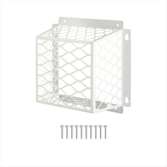 Garde-oiseaux pour Sécheuse, Couverture de Ventilation pour Ventilateur d'Extraction de Salle de Bain, Cage à Oiseaux Ventilée, 1 x Garde-Oiseaux 10 x Vis, Blanc