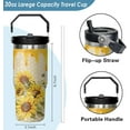 thumbnail image 2 of 30 Oz Bee Tumbler with Handle Large Insulated Coffee Mug, Flip & Straw, Stainless Steel Gifts for Women, Men, Youth, Ideal for Hot & Cold Beverages, 2 of 6