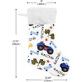 thumbnail image 2 of Coolnut 2 PSC Christmas Stockings Cartoon Car Motor Monster, 17.7" Xmas Fireplace Santa Socks Christmas Tree Hanging Stockings Decoration for Christmas Holiday Xmas Gift, 2 of 6