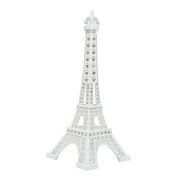 Uxcell Clear Rhinestone Decor Mini Eiffel Tower Figurine Statue Model Ornament White 7'