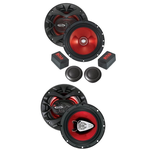 BOSS CH6CK 6.5" 350W Component and Boss CH6530 6.5" 300W Car Speakers Package