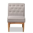 thumbnail image 2 of Baxton Studio Riordan Mid-Century Modern Grey Fabric Upholstered and Walnut Brown Finished Wood Dining Chair, 2 of 6