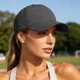 thumbnail image 6 of Karight Womens Ponytail Baseball Cap Adjustable High Messy Bun Ponycap Quick Drying Trucker Hats, 6 of 9