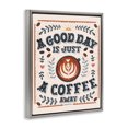 thumbnail image 3 of Stupell Industries Eclectic Good Day A Coffee Away Gray Floating Frame Canvas Art, 17 x 21, by Glad You're Here Co., 3 of 8