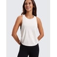 thumbnail image 2 of CRZ YOGA Pima Cotton Ruched Side Tank Tops for Women Workout Athletic Casual Racerback Sleeveless Shirts, 2 of 6