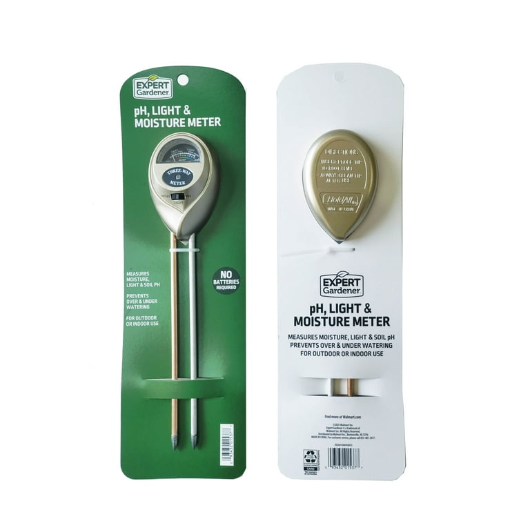 Expert Gardener Digital Soil Moisture Light and PH Meter - One Unit -  Walmart.com