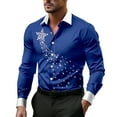 thumbnail image 2 of Yaoyar Mens Christmas Print Shirts Long Sleeve Casual Button Down Shirt for Men Wedding Party, 2 of 3