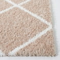 thumbnail image 3 of SAFAVIEH Tahoe Elwyn Trellis Shag Area Rug, 4' x 6', Beige/White, 3 of 8