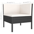 thumbnail image 5 of vidaXL Patio Furniture Set 3 Piece Patio Sectional Sofa with Table Poly Rattan, 5 of 6