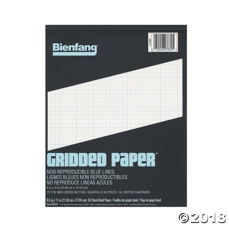 Bienfang Gridded Paper 4 Grid(pack of 4)