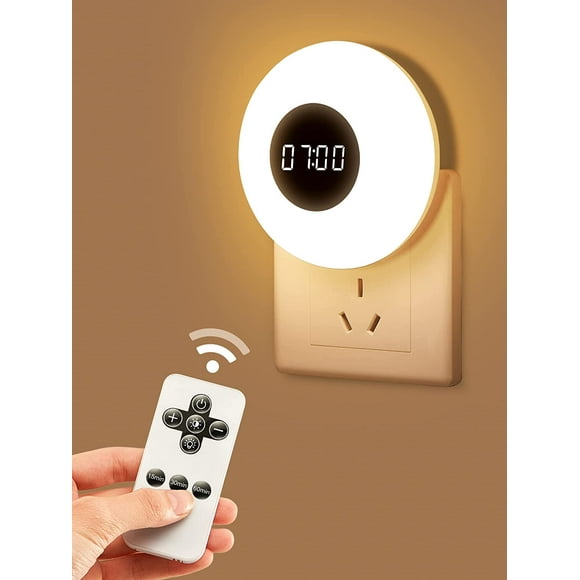Plug Clock Night Light